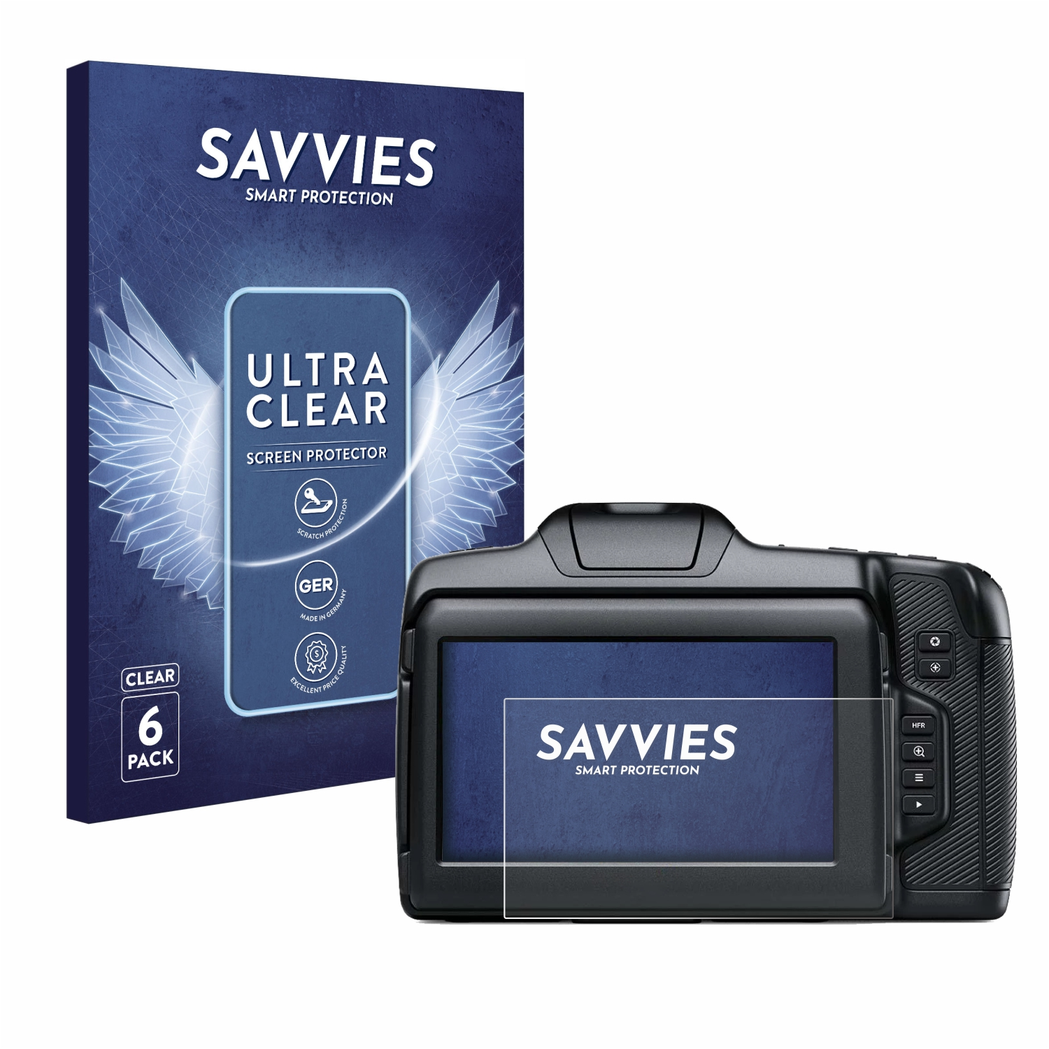 6x Camera Schutzfolie(für Pocket SAVVIES Cinema G2) klare 6K Blackmagic