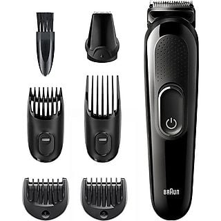 Cortapelos - BRAUN MGK3235, 1 y 2 mm, 3-10 mm, 11-21 mm niveles, Negro