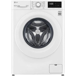 Lavadora carga frontal- LG F4WV3008N3W, 8 kg, 14 programas, Blanco