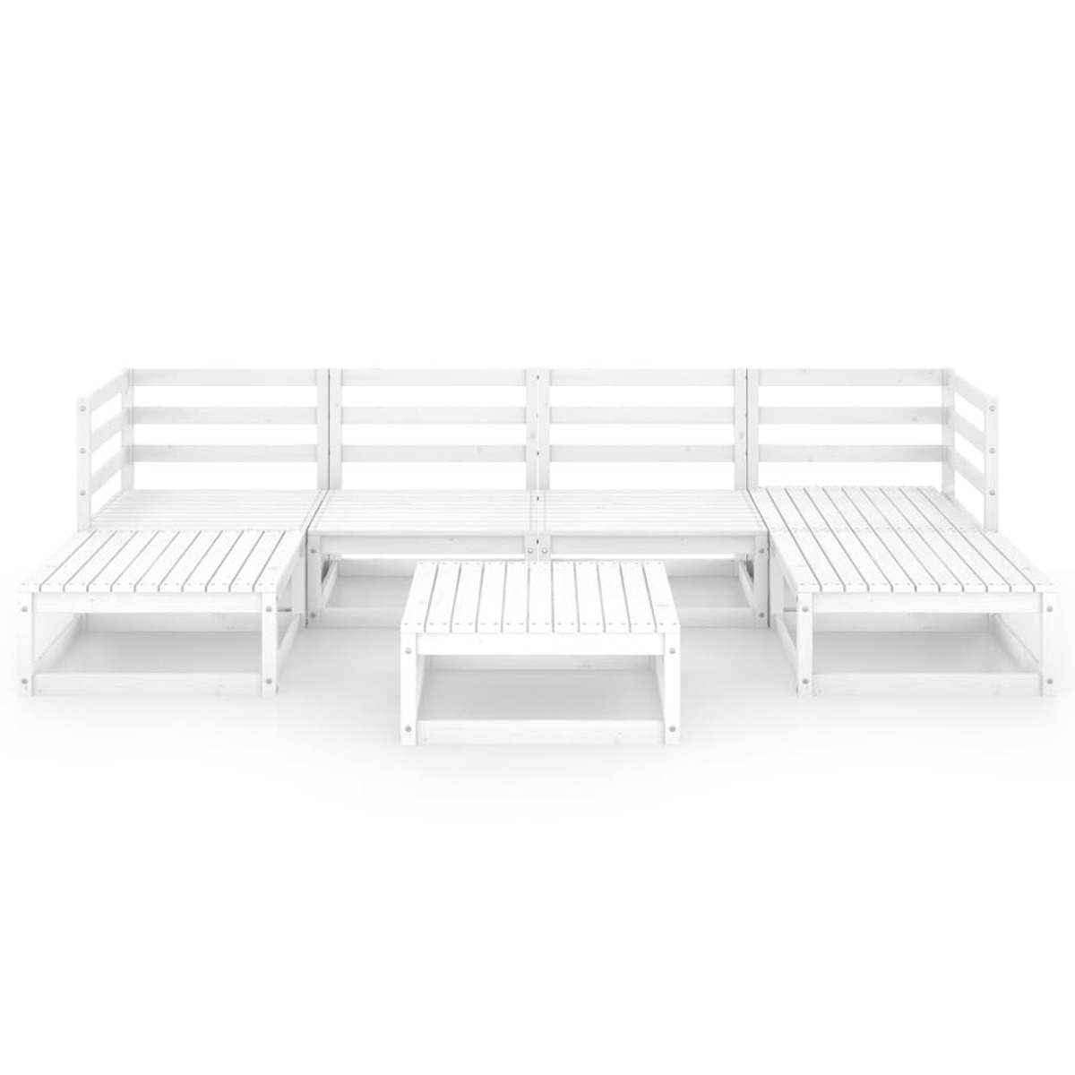 VIDAXL Weiß Gartentisch- Stuhlset, 3076070 und