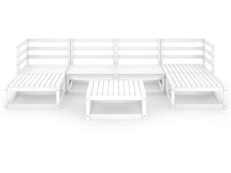 Gartentisch- VIDAXL Stuhlset, 3076070 und Weiß