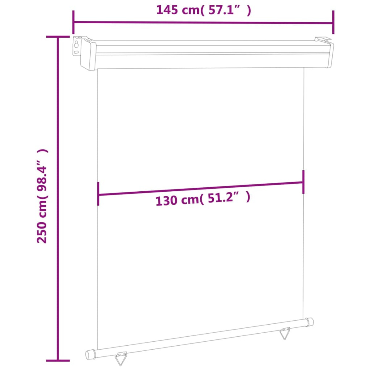 Markise, Schwarz VIDAXL 317850