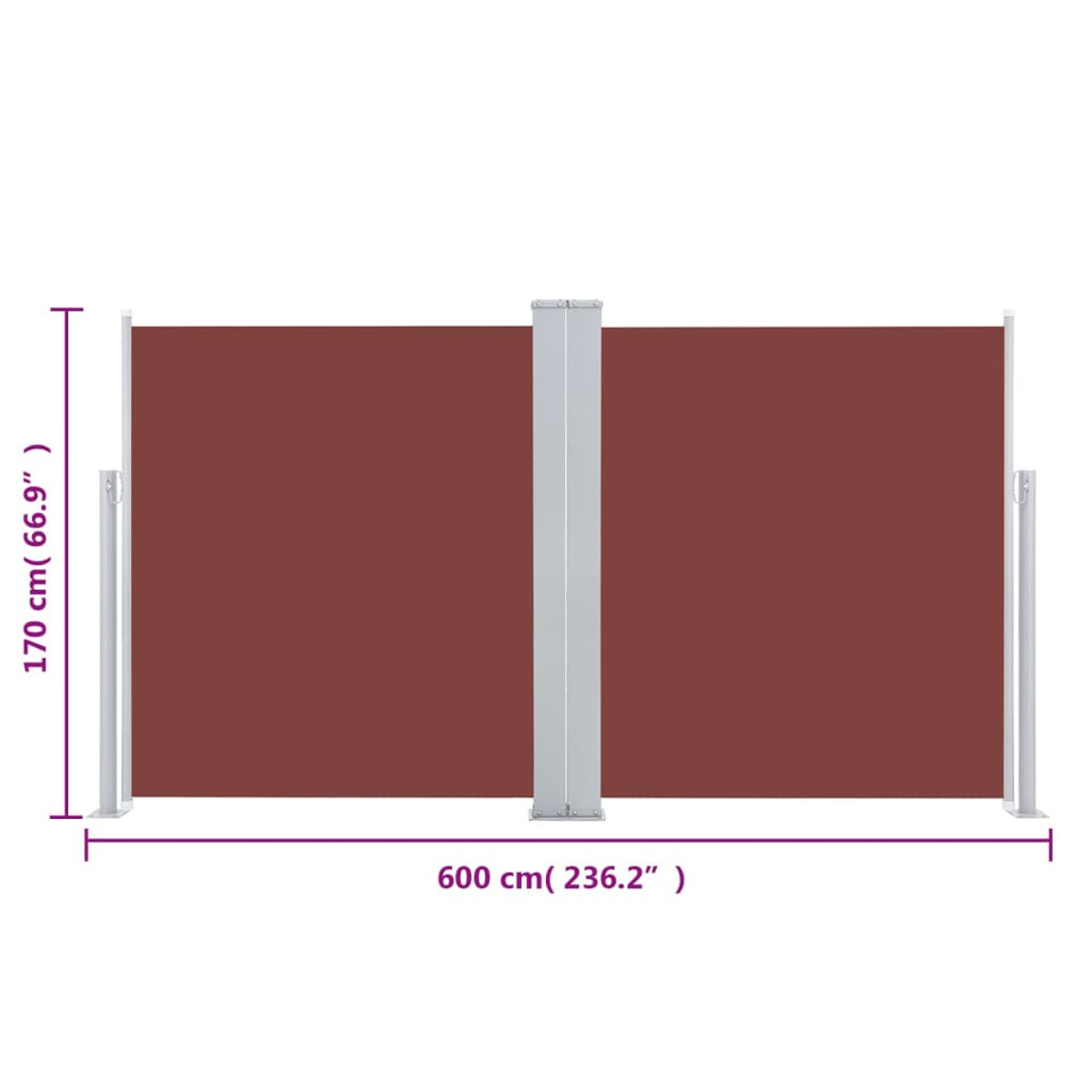 48469 Braun Markise, VIDAXL