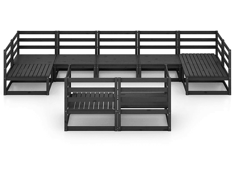 VIDAXL 3076203 Gartentisch- und Stuhlset, Schwarz