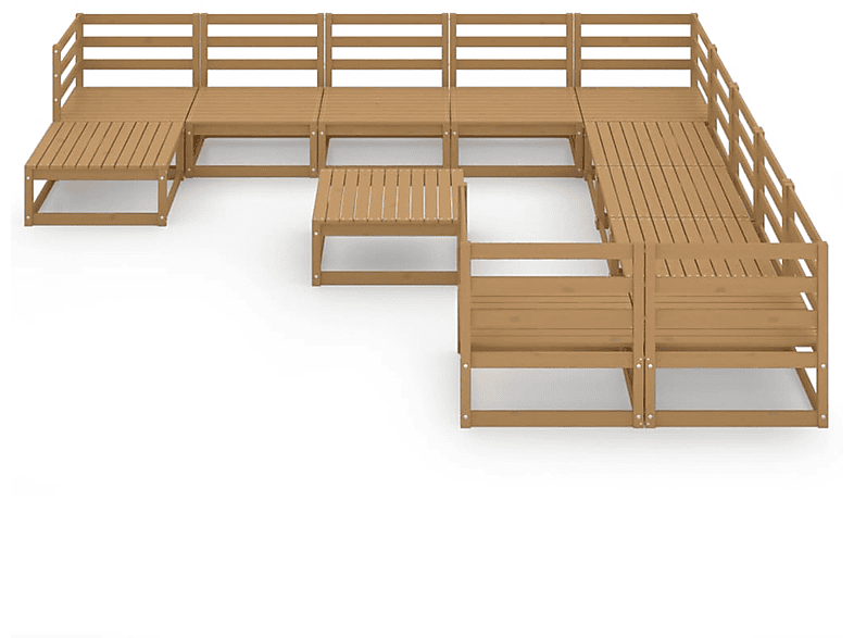 3076052 und Stuhlset, Gartentisch- Honigbraun VIDAXL