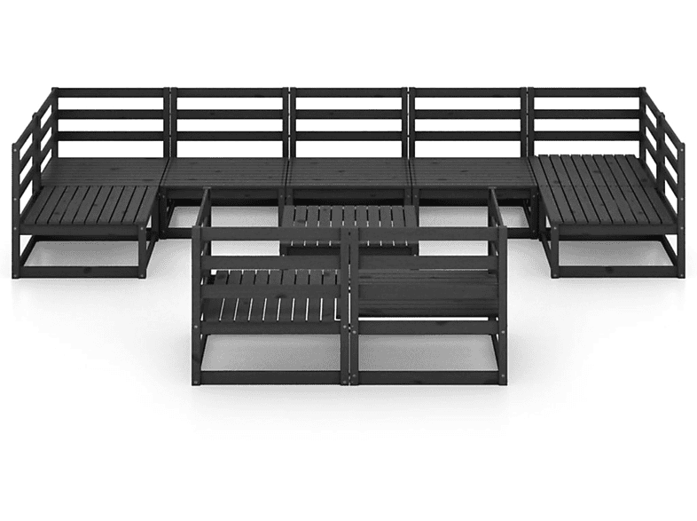 Schwarz und Stuhlset, Gartentisch- VIDAXL 3076208