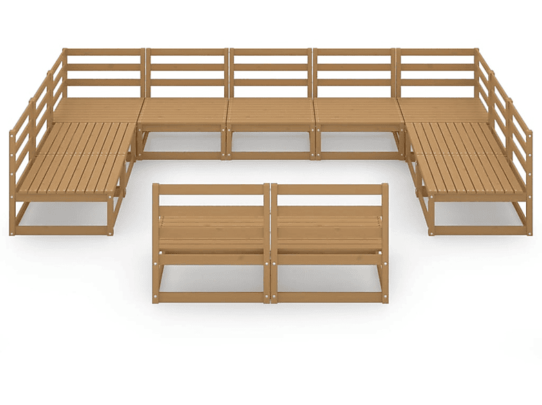 VIDAXL 3076172 Gartentisch- und Stuhlset, Honigbraun | Gartenmöbel Sets