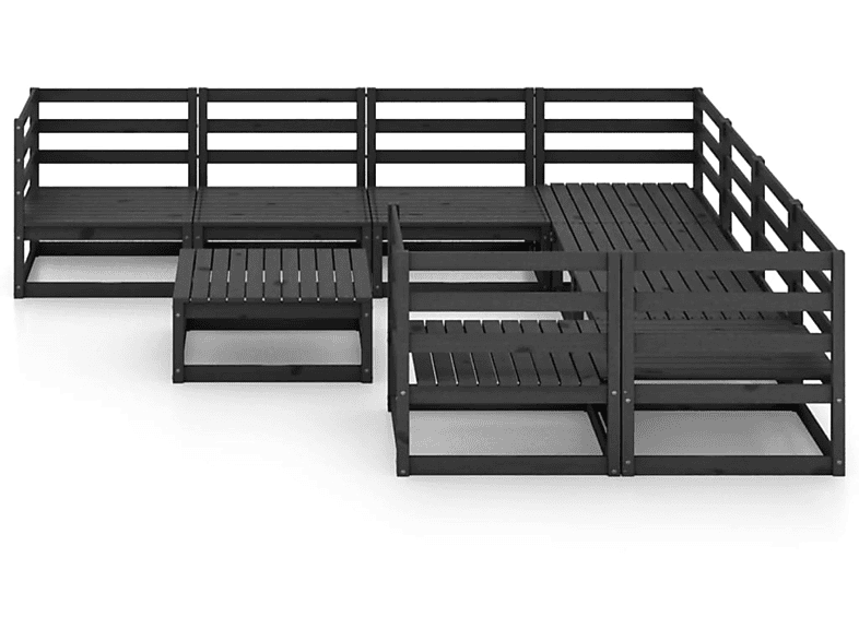 VIDAXL 3075983 Schwarz Gartentisch- Stuhlset, und