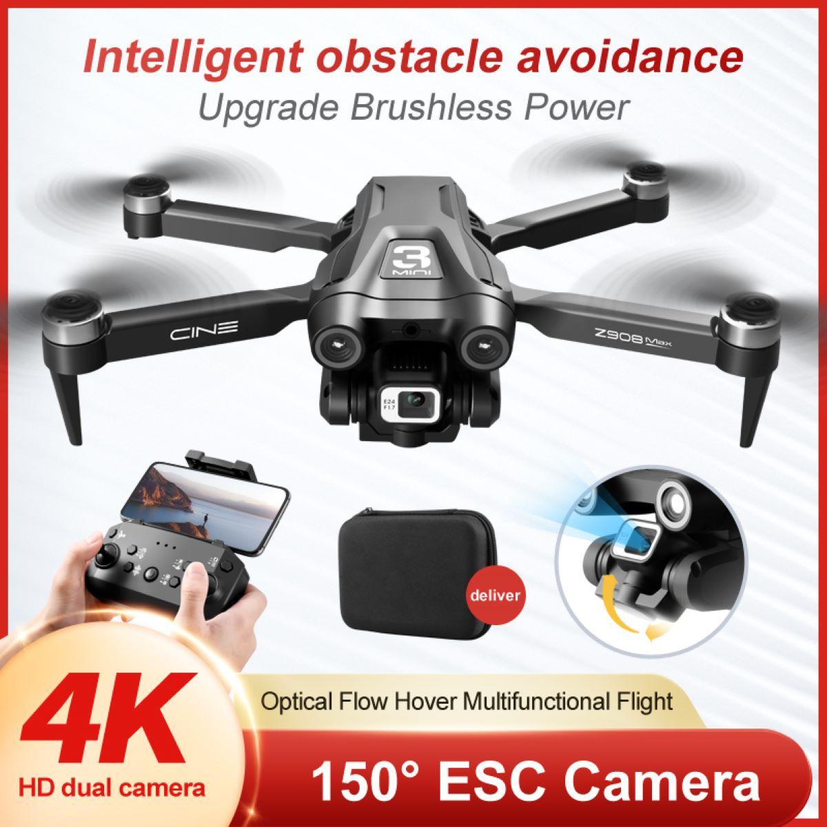 Flugzeit QuickShots 4K - Drohne, Mini 20 Grau Kinder Minuten für Kamera Drohne HD-Video 4 mit BYTELIKE Quadrocopter