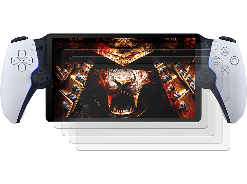 PROTECTORKING 6x echtes TEMPERED 9H Panzerhartglas 3D KLAR Displayschutzfolie(für Sony Playstation Portal)