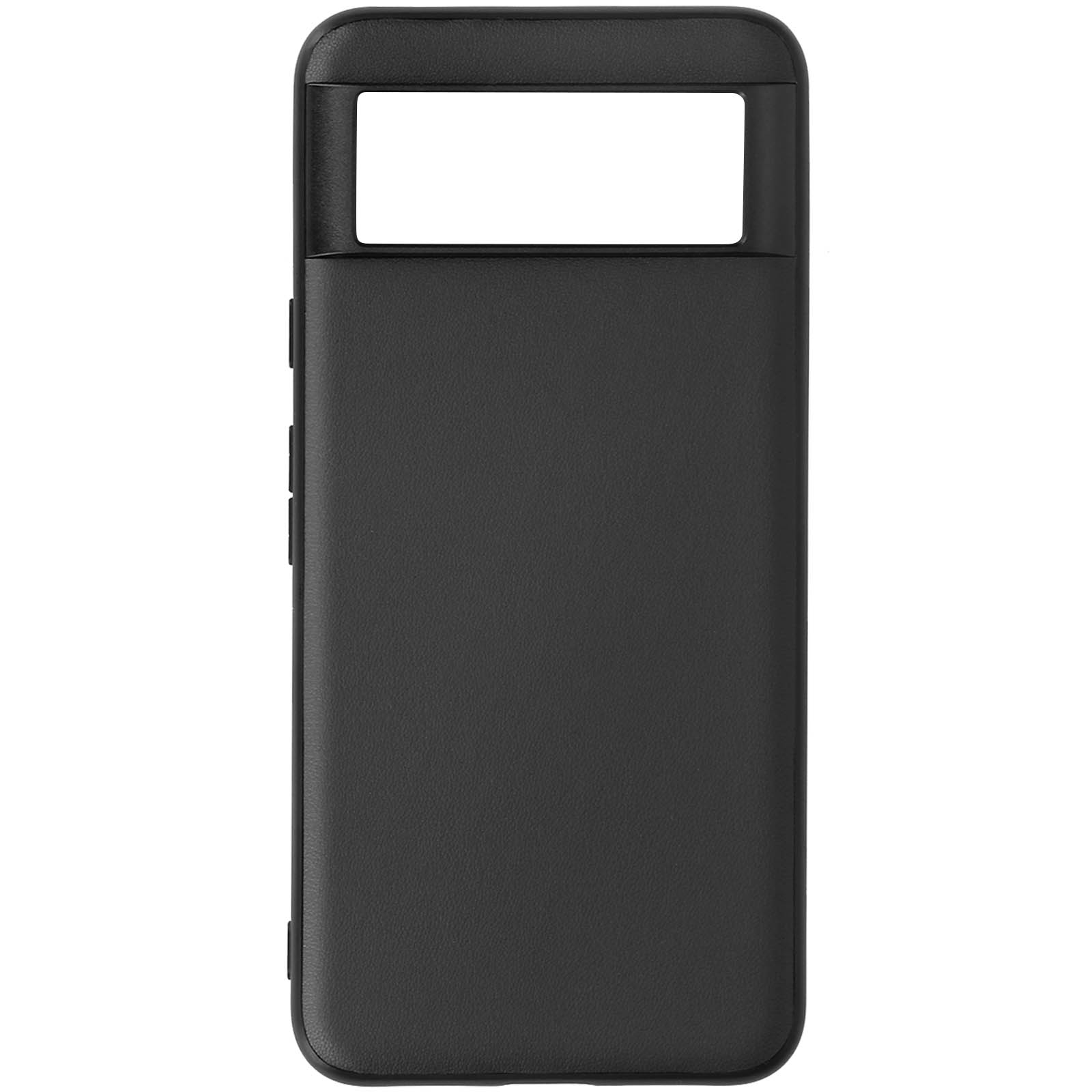 Custodia nera per telefono con intaglio per la fotocamera. Design solido e semplice.