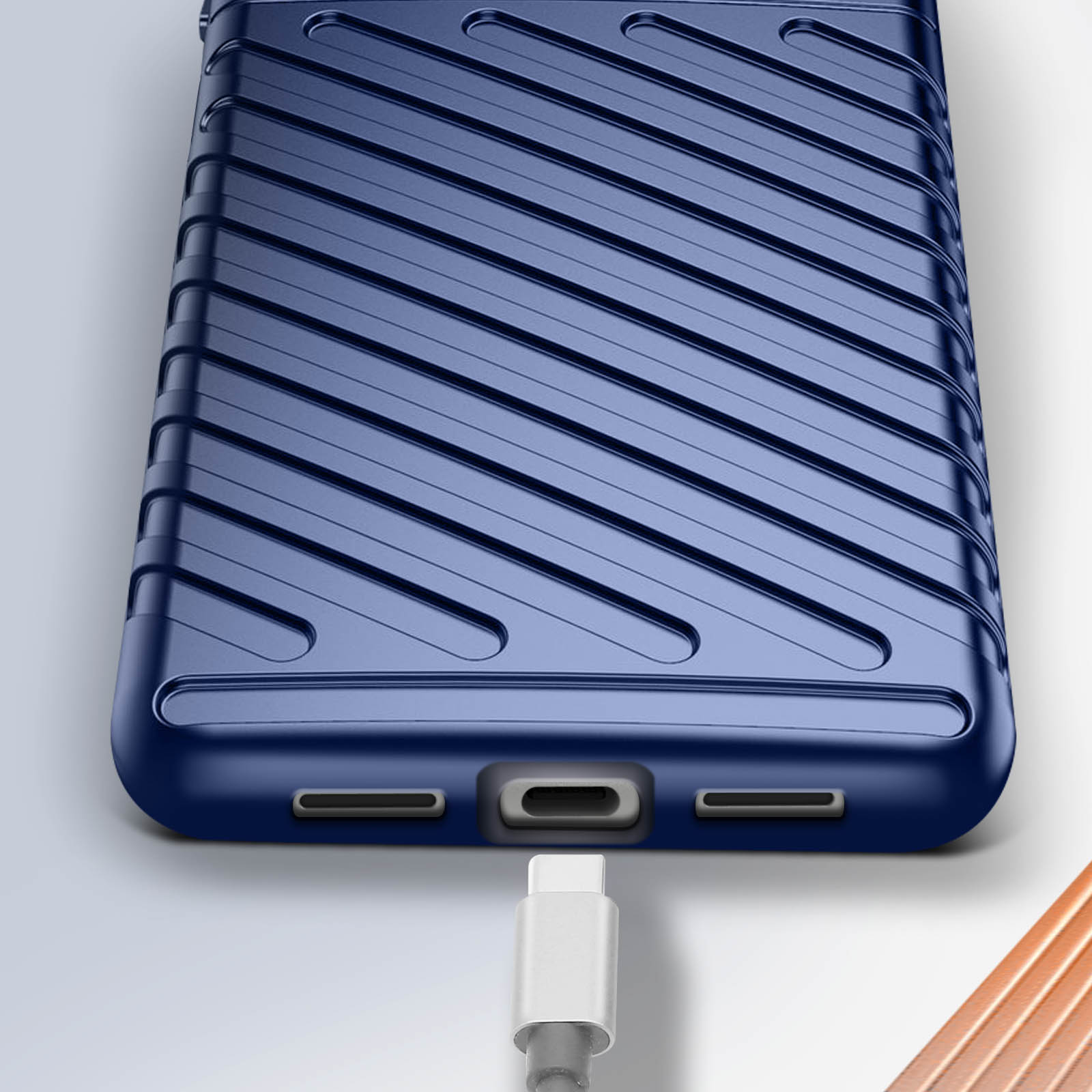 Backcover, Thunder Pixel Blau 8 Pro, Series, Google, AVIZAR