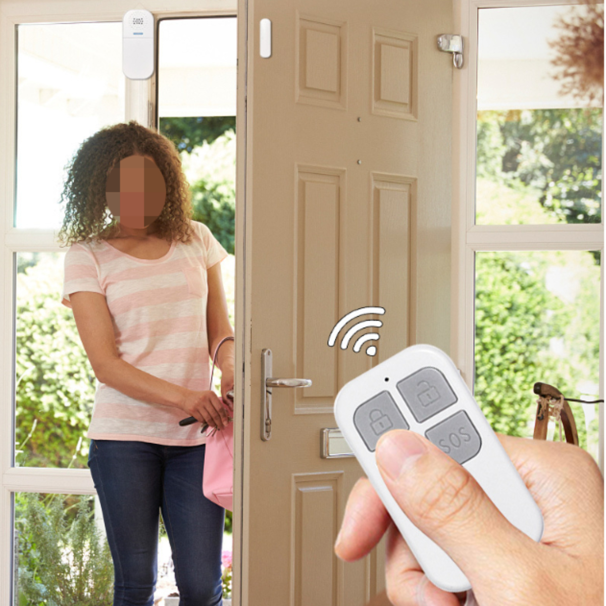 Zuhause, dB Fenster-/Türkontakt, für 130 LACAMAX langlebig Schutz - Magnetischer laut, sicherer Ihr Türalarm Weiß