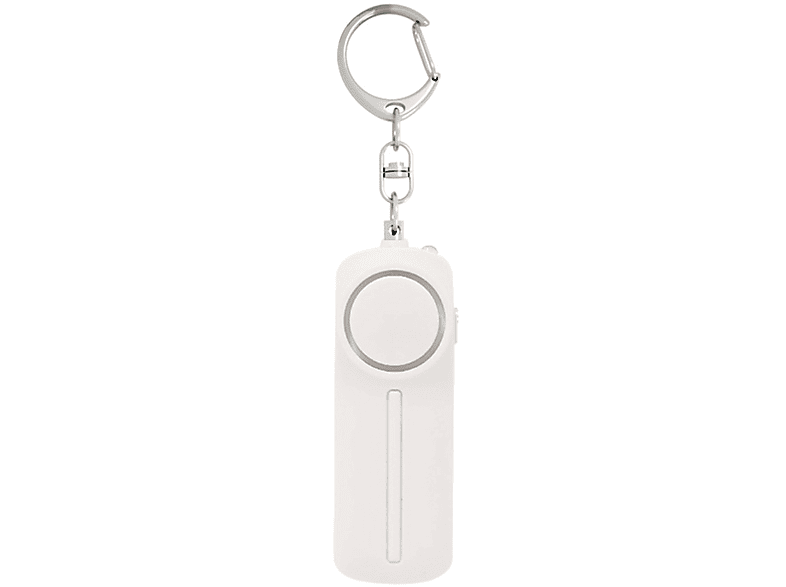 LACAMAX Weißer Defensiv-Schlüsselanhängeralarm - Pull Pin Alarm, hoher Abschreckungston Alarme, Weiß