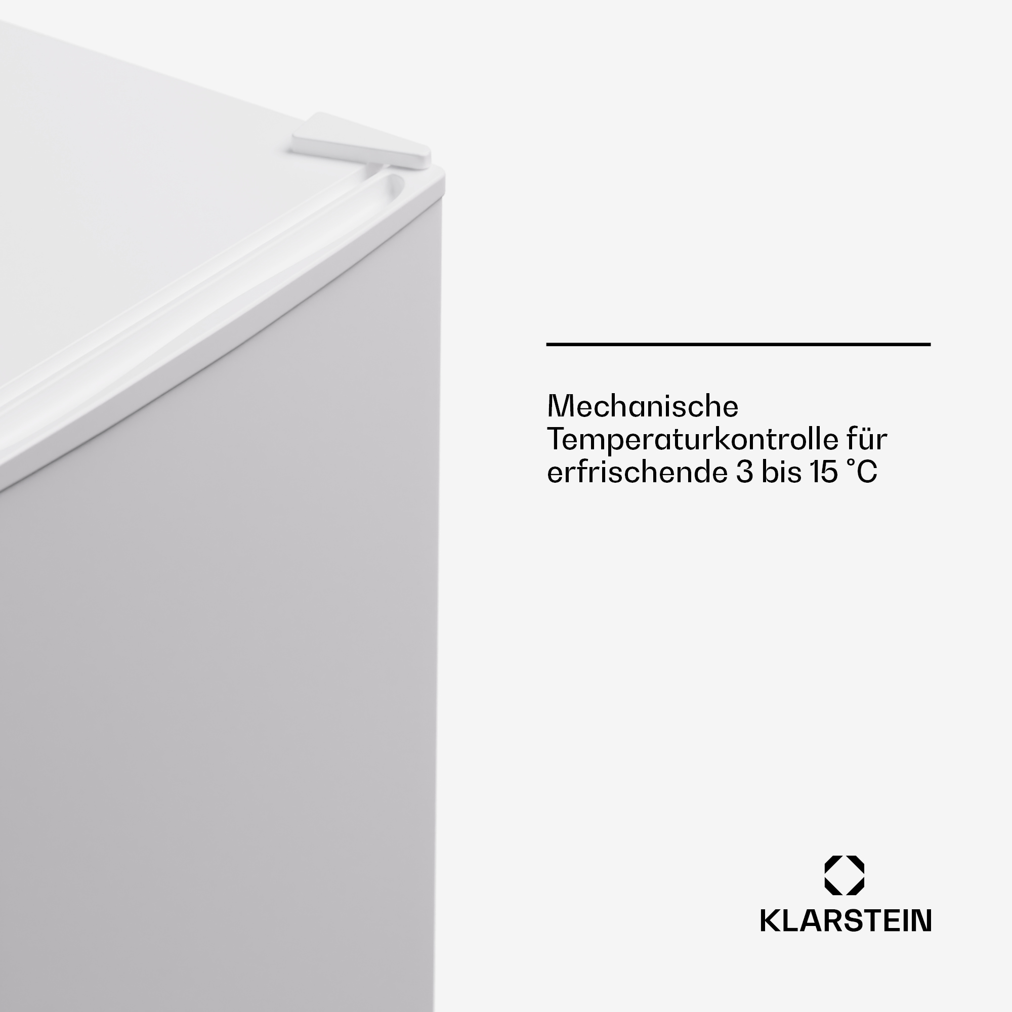 hoch, (E, cm KLARSTEIN Matterhorn 68 Breeze Weiß) Mini-Kühlschrank 74
