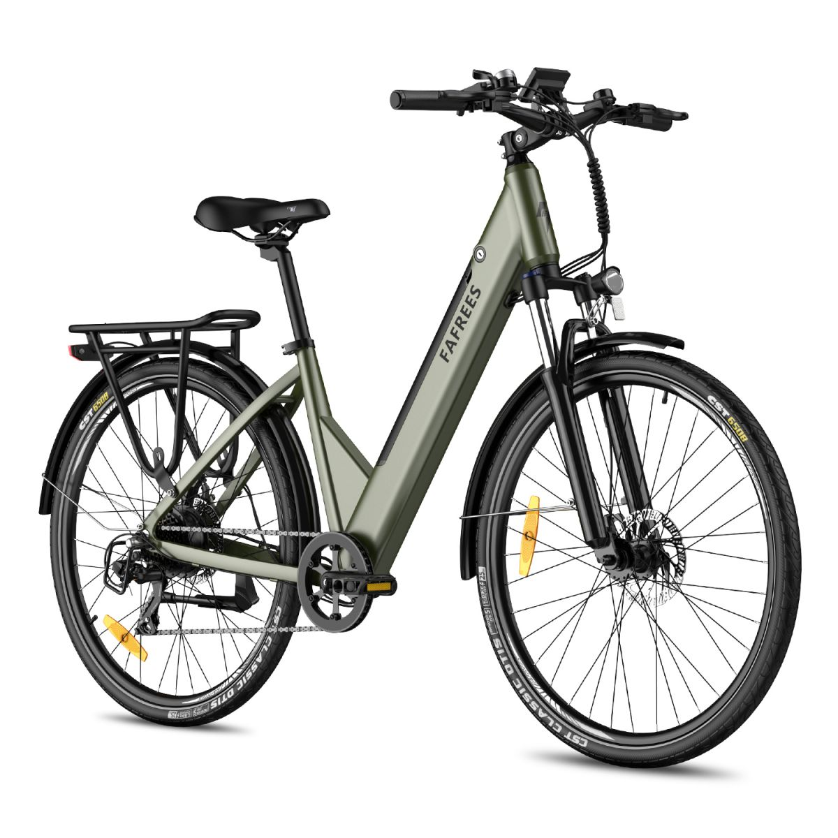 FAFREES F28 Pro Citybike Zoll, Erwachsene-Rad, Grün) (Laufradgröße: 27,5