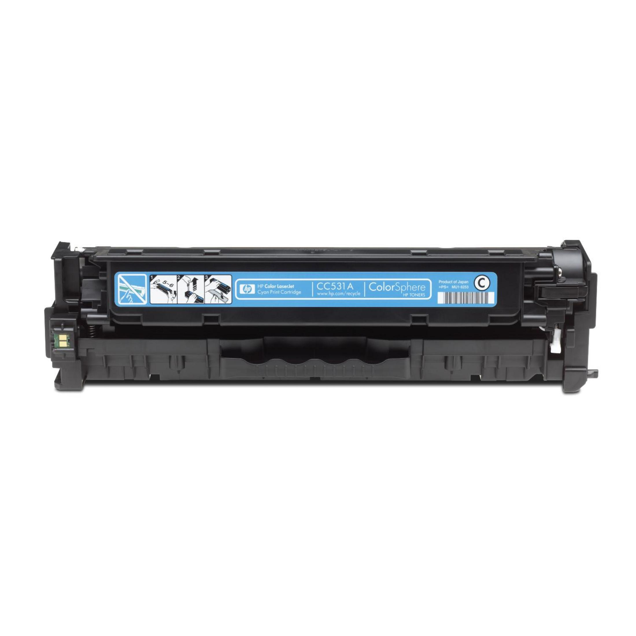 Czarny i niebieski wkład atramentowy HP leży na białej powierzchni. Wkład ma tekst i etykiety.