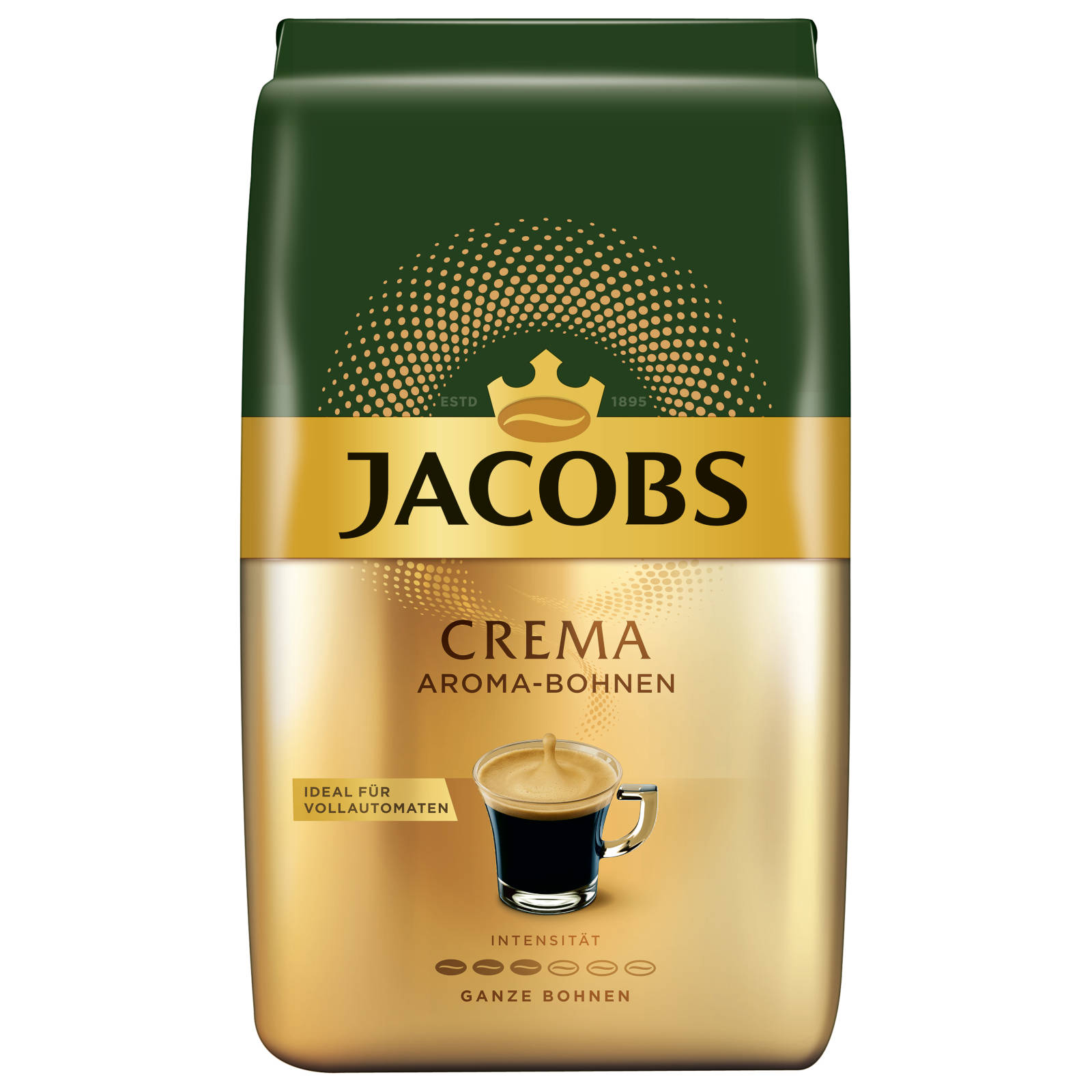JACOBS Crema Aroma--Bohnen x 7 + Dose 1 + 1 (Kaffeevollautomat) Kaffeebohne 500 - Becher g