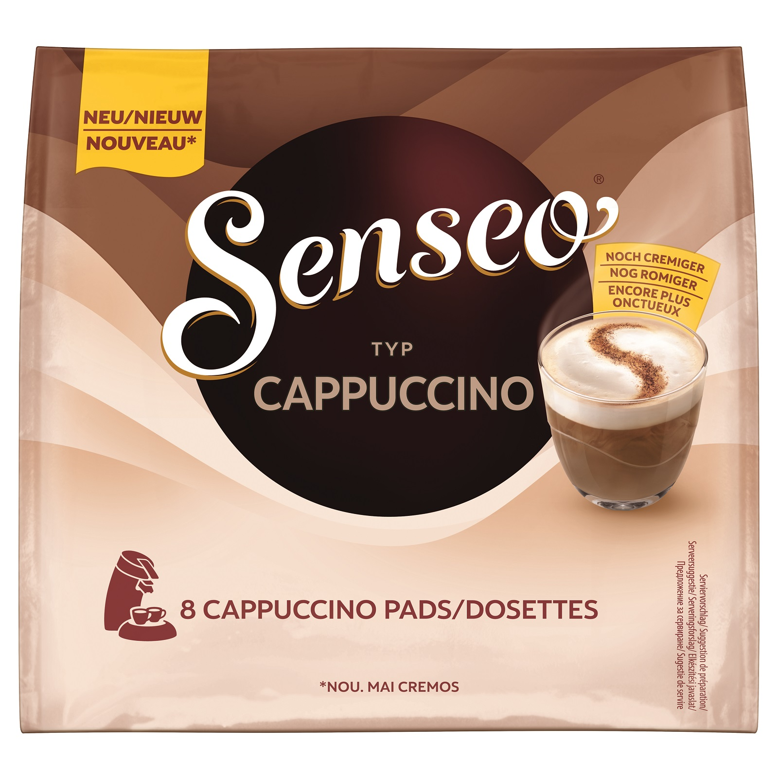SENSEO Cappuccino Choco Baileys (Senseo Pad-Maschine) Vielfaltspaket Caramel Kaffeepads