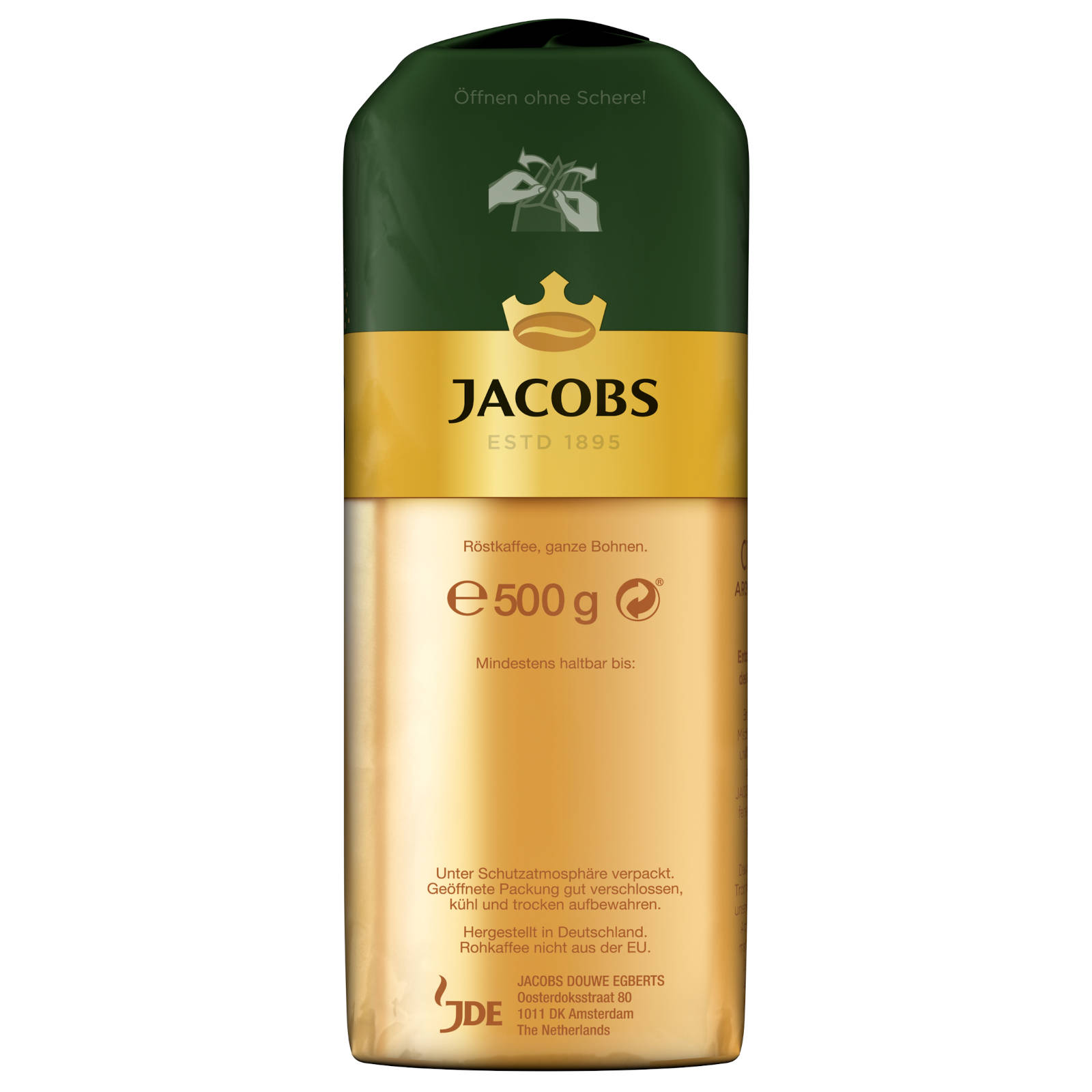 JACOBS Crema Aroma--Bohnen + + g 500 1 Becher x 1 Kaffeebohne (Kaffeevollautomat) 7 - Dose