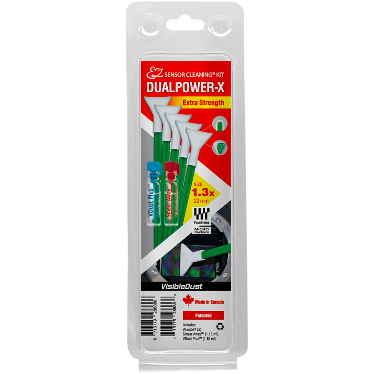 VISIBLE DUST DUALPOWER-X 1.3x not available not Extra available, Green Strength Swab, MXD100