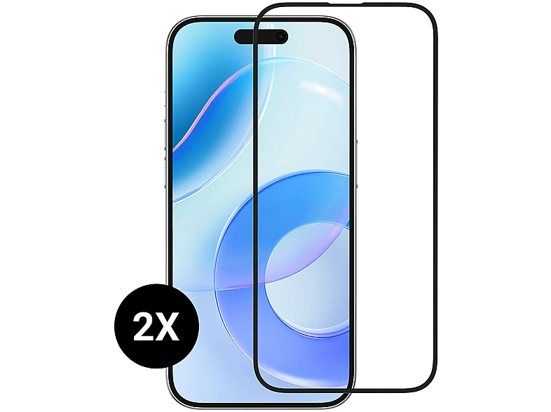 MOBSTORE Displayschutz, 2 Stück, Inklusive Installationsrahmen Schutzglas(für Apple iPhone 14 Pro)