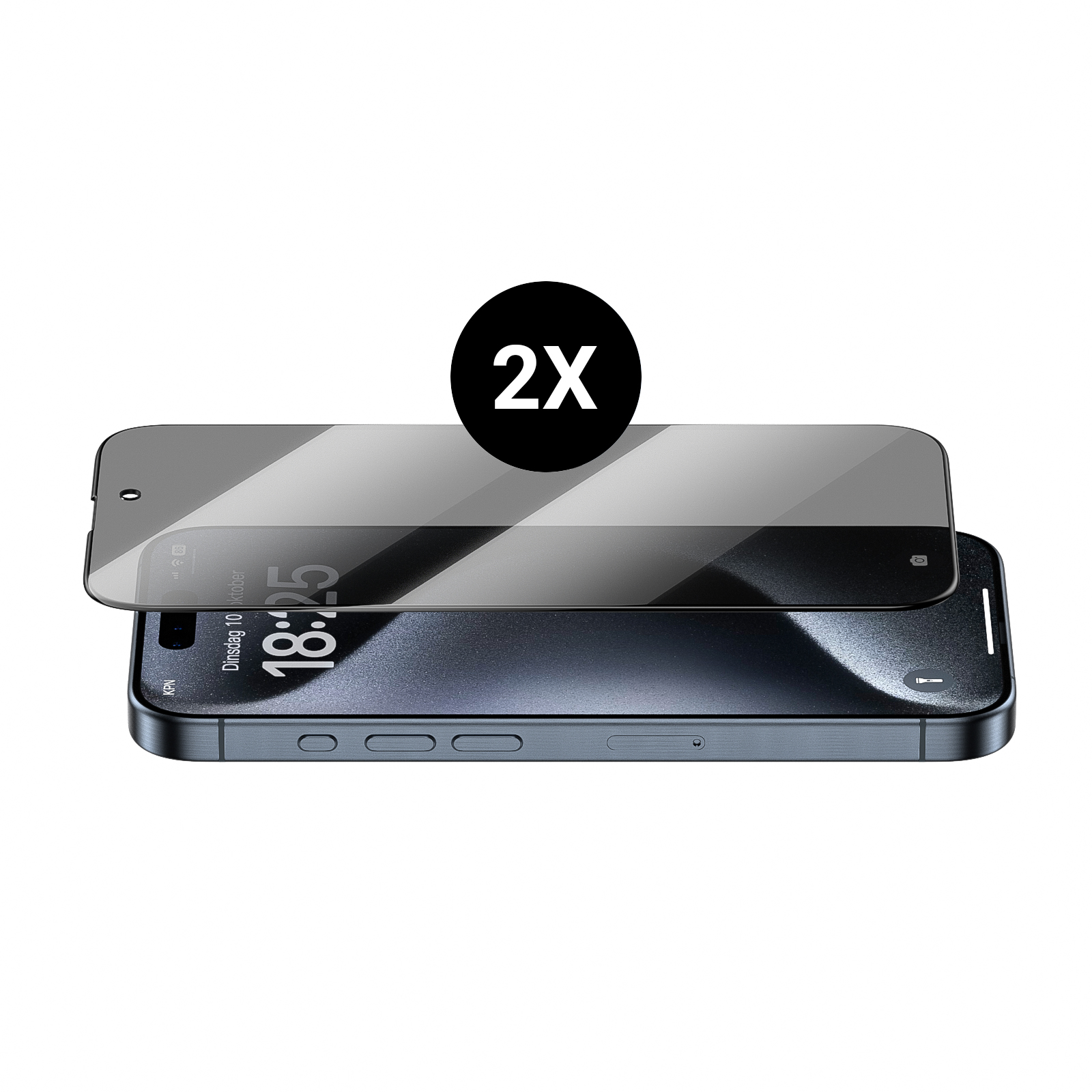 MOBSTORE Blickschutzfolie, 2 Stück Schutzglas(für Pro Apple 15 iPhone Max)