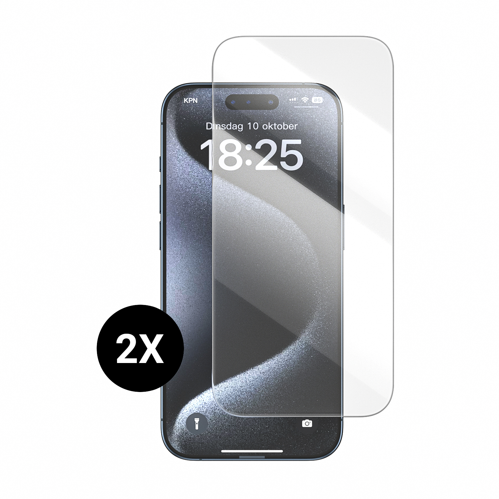 2 Plus) 15 iPhone Displayschutz, Schutzglas(für Stück MOBSTORE Apple