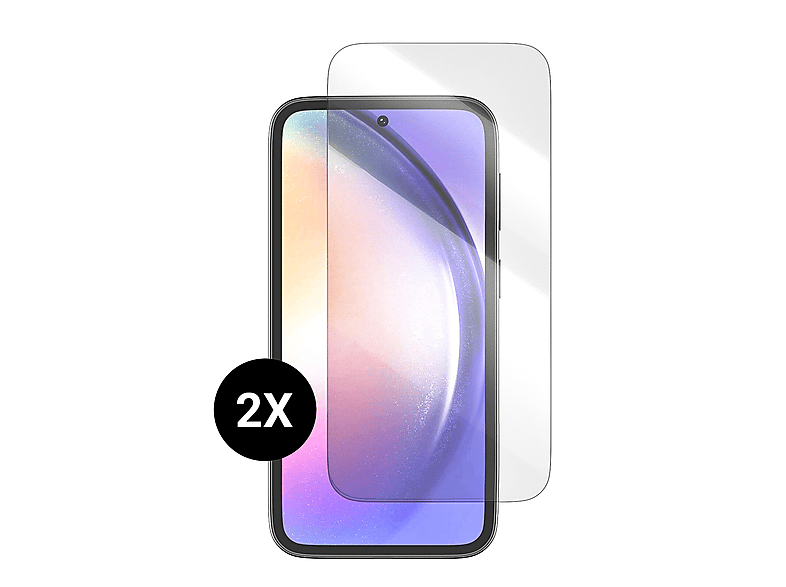 A54) MOBSTORE 2 Stück Schutzglas(für Galaxy Displayschutz, Samsung