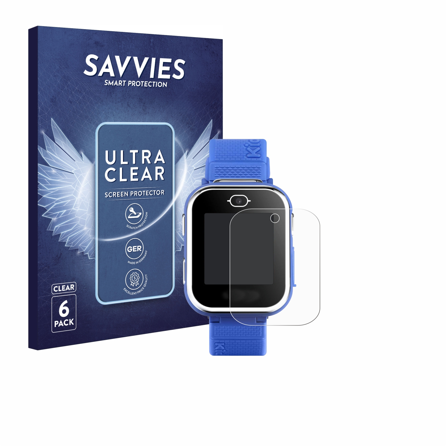 SAVVIES 6x klare Kidizoom Smart Schutzfolie(für DX3) Vtech Watch