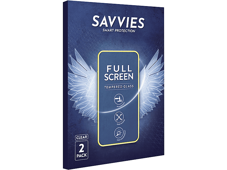 SAVVIES 2x Xtreme Glass 2.5D Full Cover Panzerglas Schutzfolie(für Samsung Galaxy S20 FE)