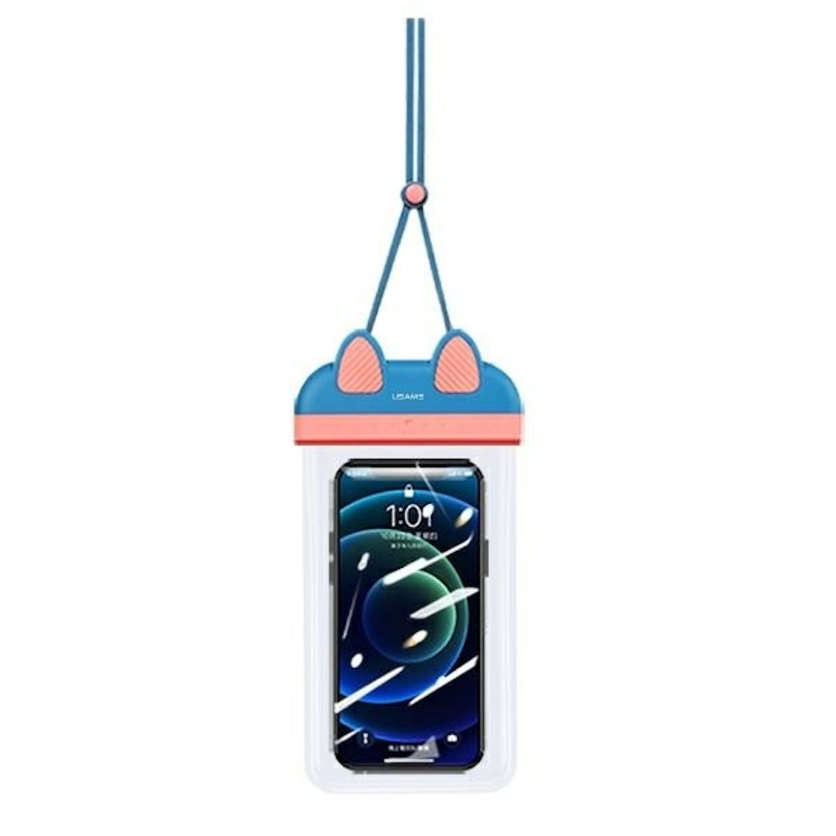 USAMS Wasserdichte Umhängetasche, Unterwasserschutzhülle, Universell, Blau Universelle / Pink Tasche