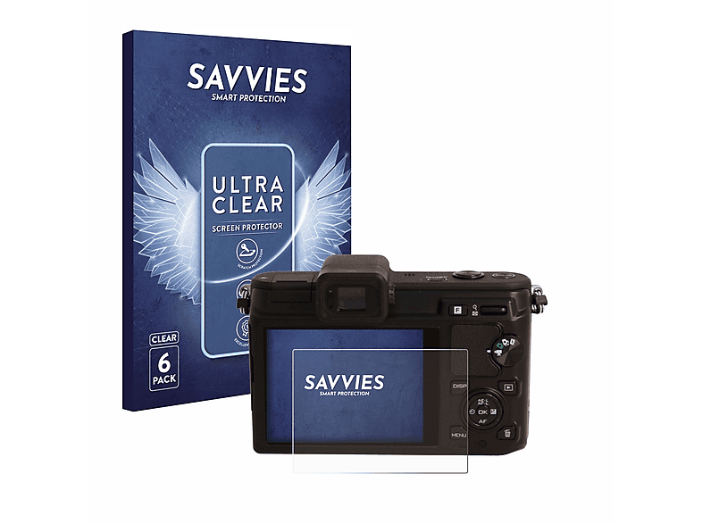 SAVVIES 6x klare Schutzfolie(für Nikon 1 V1)
