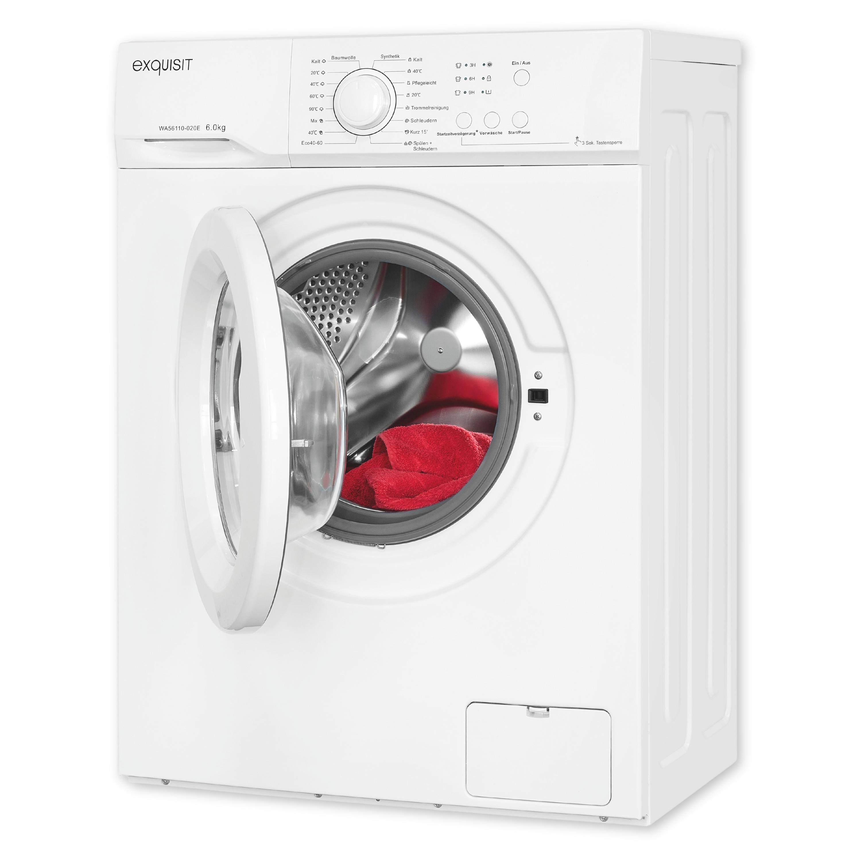 EXQUISIT WA56110-020E Waschmaschine kg, (6,0 E)
