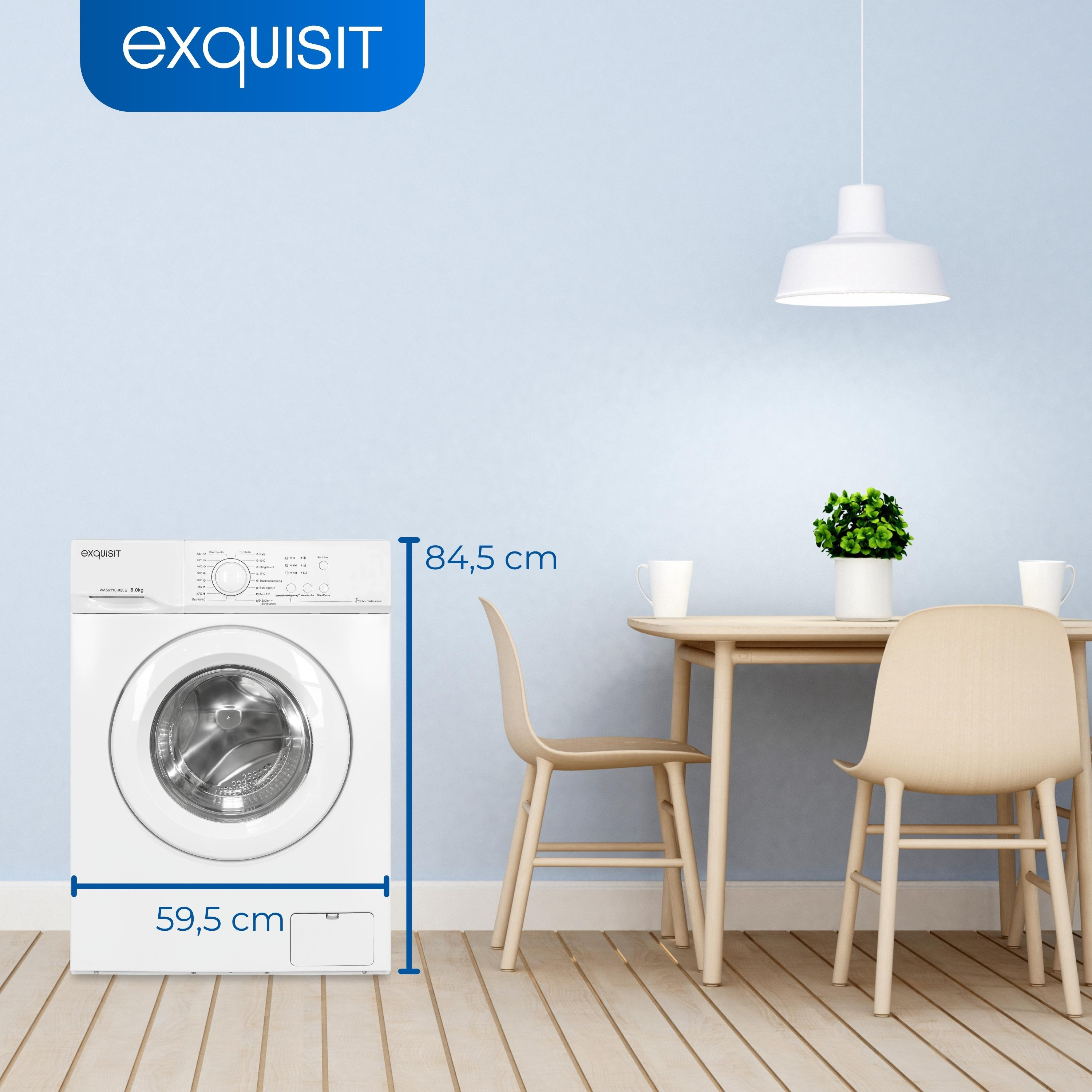 EXQUISIT Waschmaschine (6,0 kg, E) WA56110-020E
