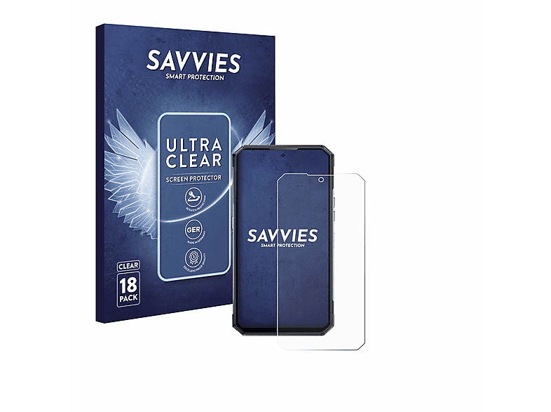 Oukitel Pro) klare WP30 18x SAVVIES Schutzfolie(für