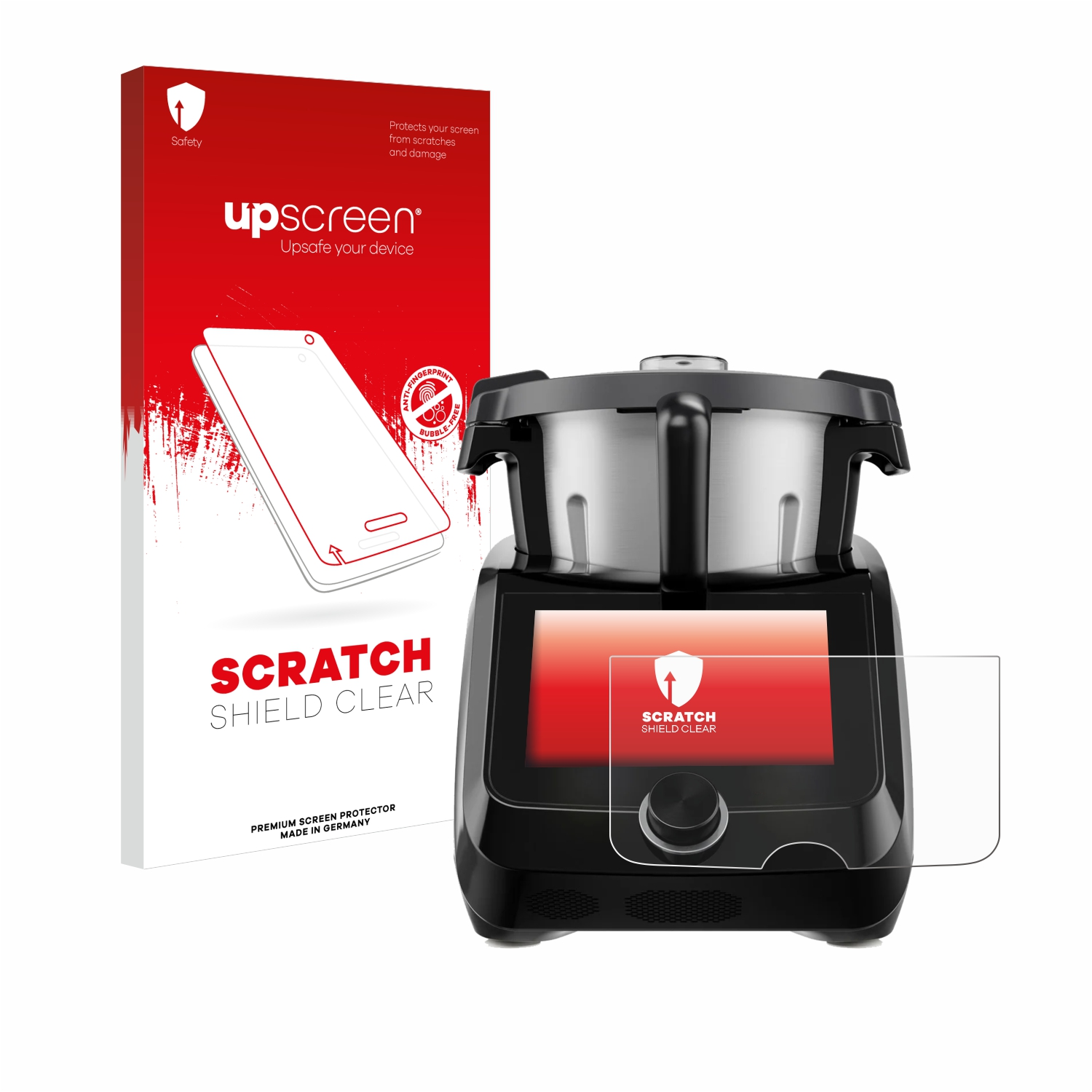 UPSCREEN Kratzschutz klare Schutzfolie(für Cuisine BLACK Smart Monsieur EDITION) SilverCrest