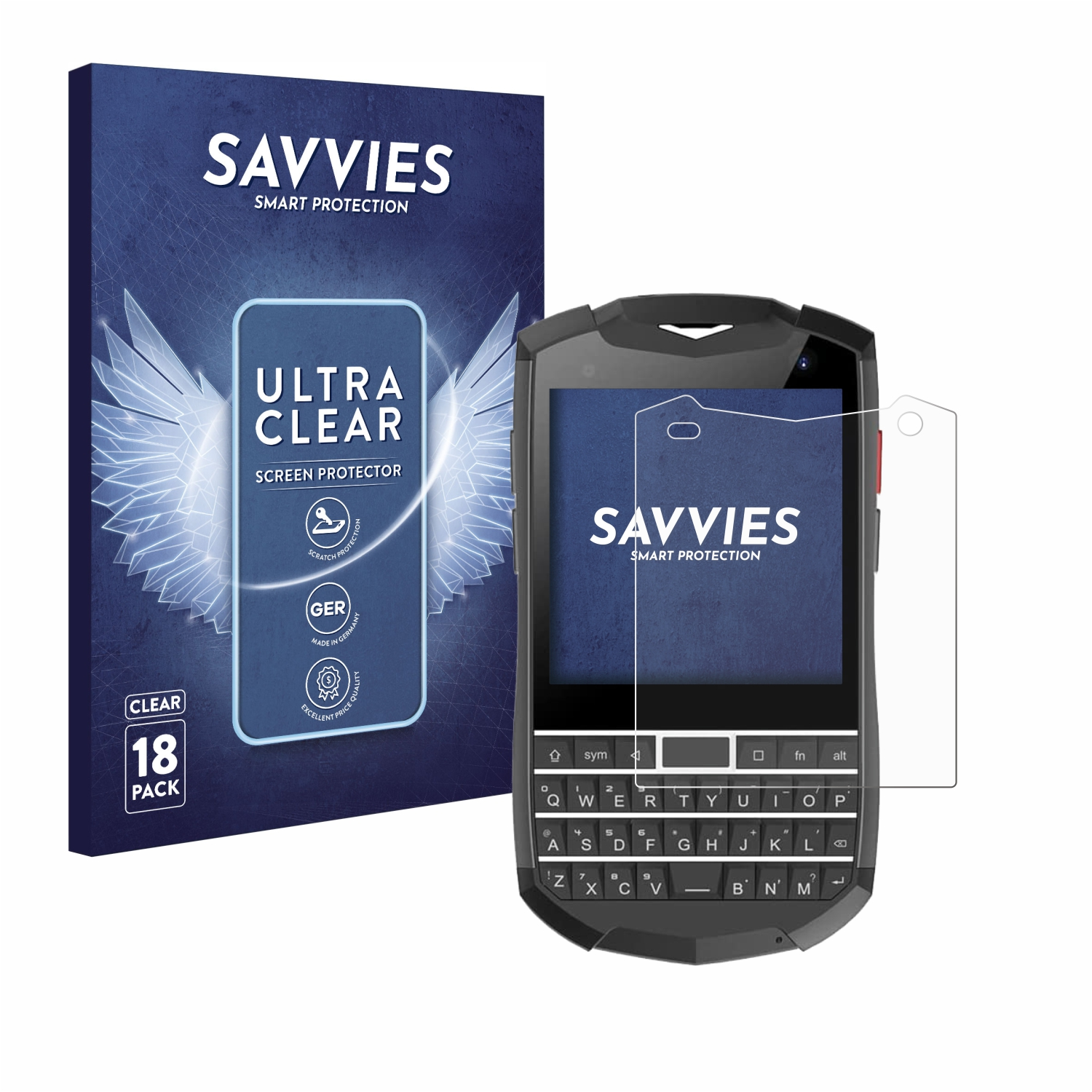 SAVVIES 18x klare Schutzfolie(für Titan Unihertz Pocket)