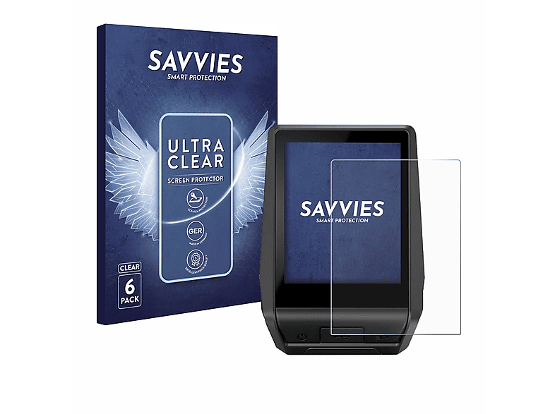 SAVVIES 6x klare Schutzfolie(für Bosch Nyon 2 2021)