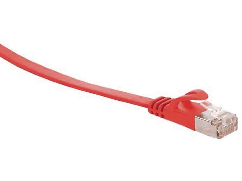 CAT CONNECTIVITY rot S/CONN 0,25 Patchkabel m. Rohkabel 7 RJ45, MAXIMUM RJ45 m Flachkabel slim 0,25m,