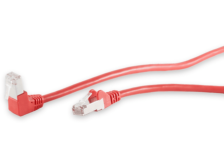 S/CONN MAXIMUM Winkel-gerade S/FTP CONNECTIVITY 6 Patchkabel PIMF cat 1 RJ45, Patchkabel rot 1m, m