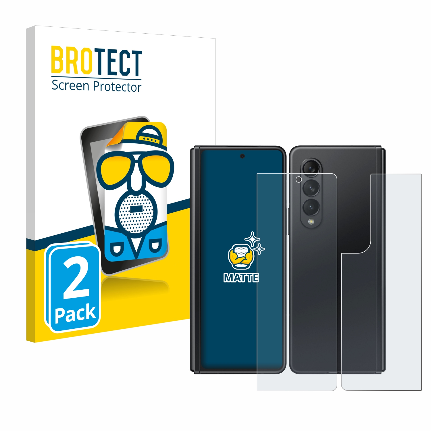 3 Schutzfolie(für matte Z BROTECT Fold Samsung 2x Galaxy 5G)