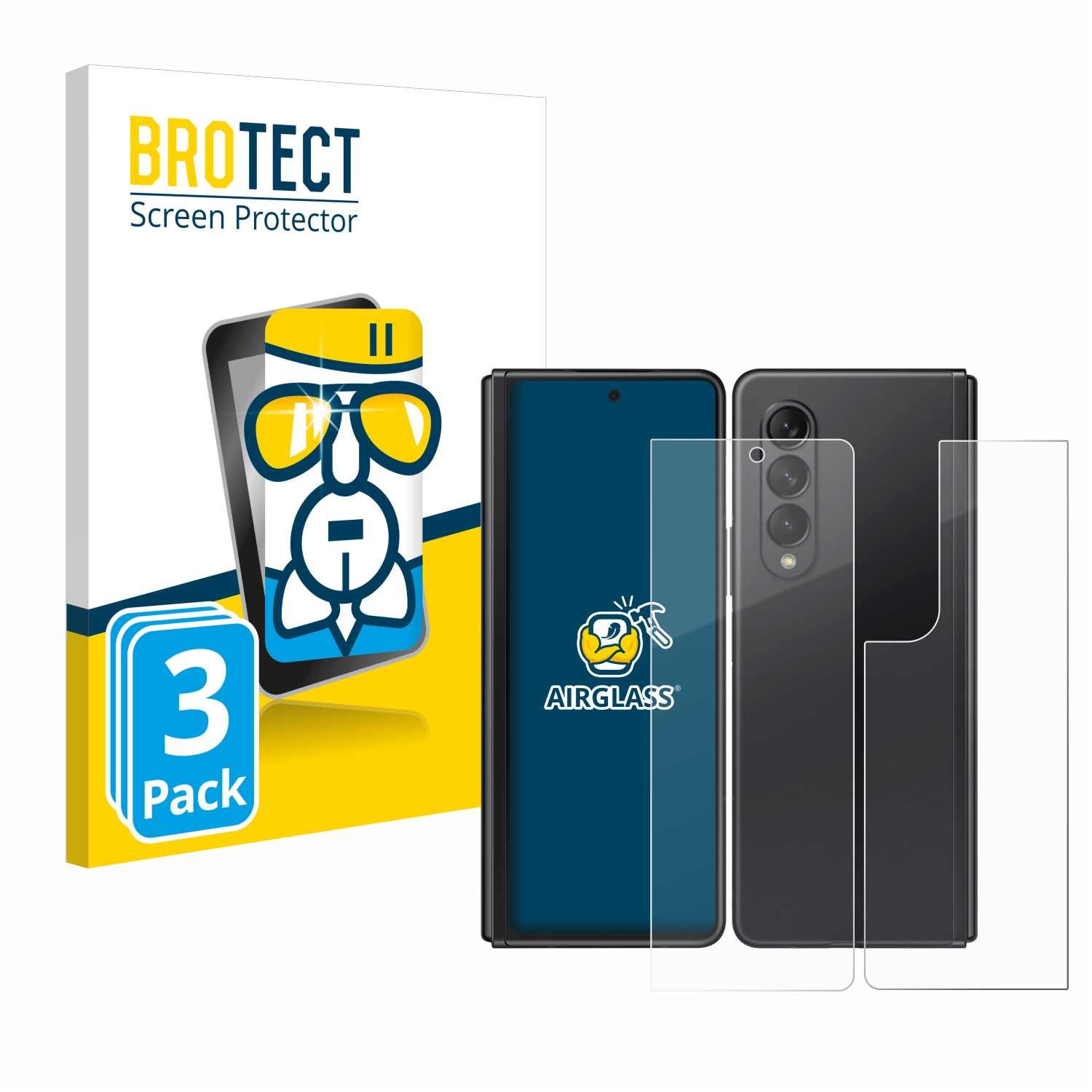 Z Samsung Schutzfolie(für 5G) Fold 3x BROTECT klare Airglass 3 Galaxy