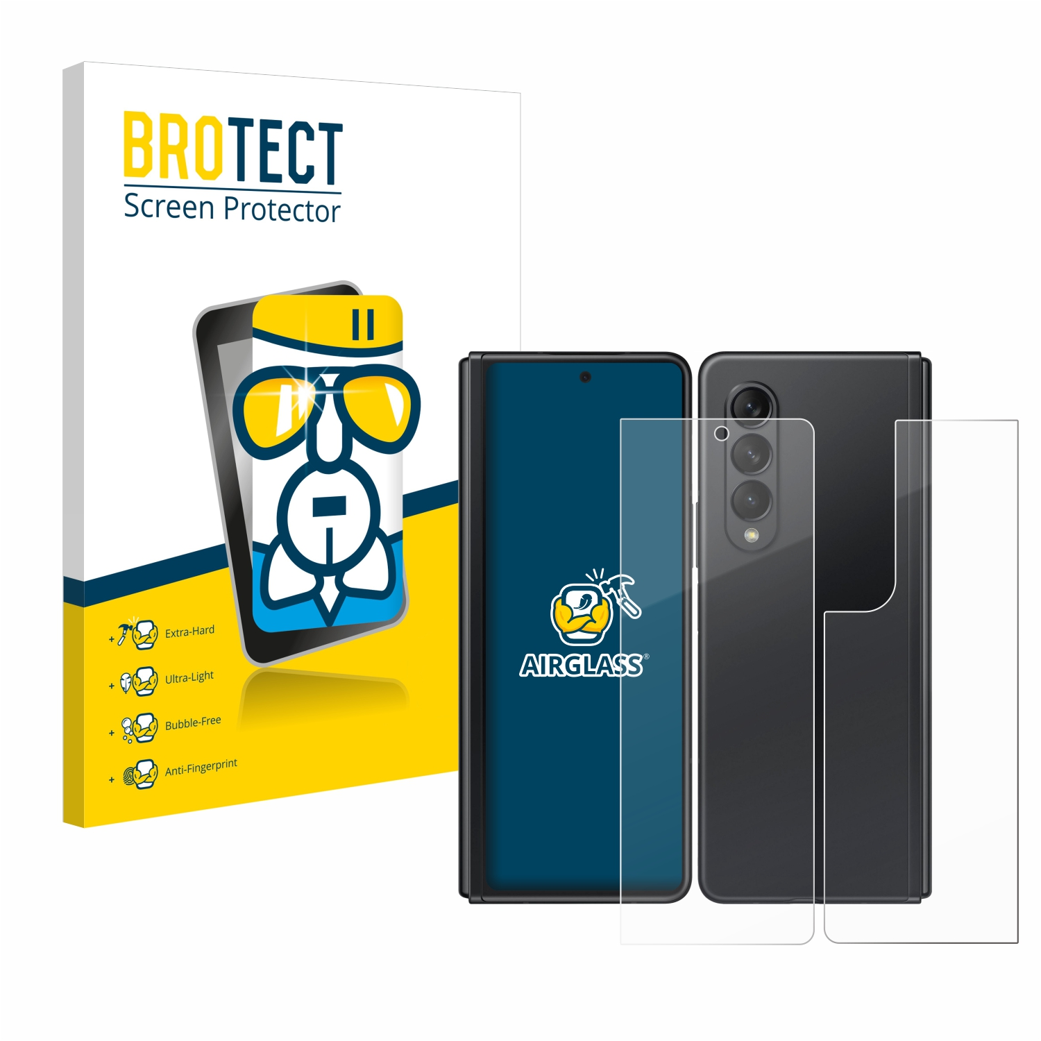 Z Airglass Galaxy klare BROTECT 3 Schutzfolie(für 5G) Fold Samsung