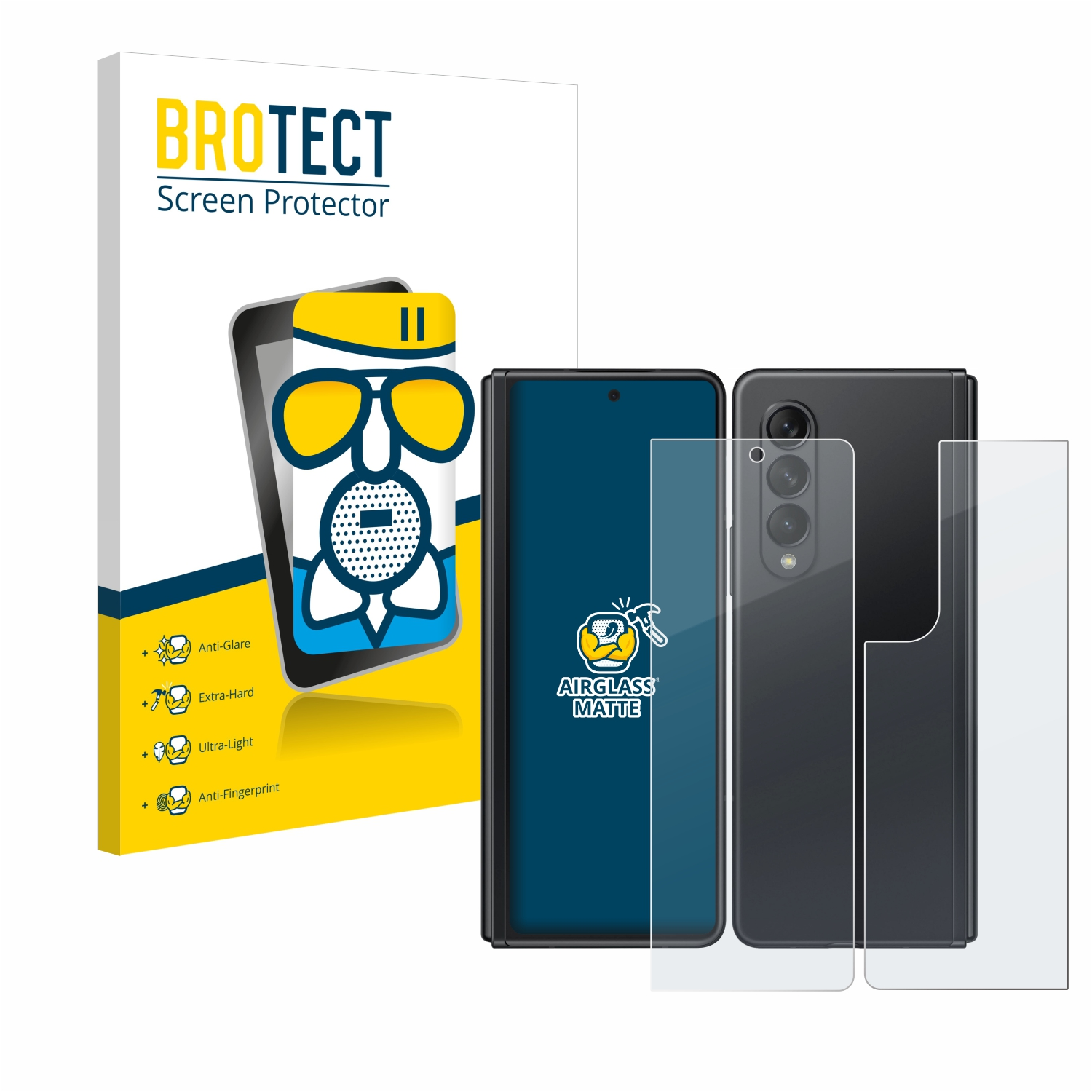 BROTECT Airglass matte 3 Samsung 5G) Fold Schutzfolie(für Z Galaxy