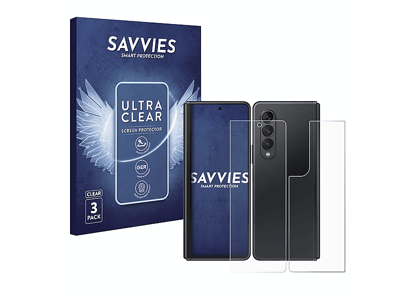 SAVVIES 6x 3 Fold Galaxy Z Samsung Schutzfolie(für 5G) klare
