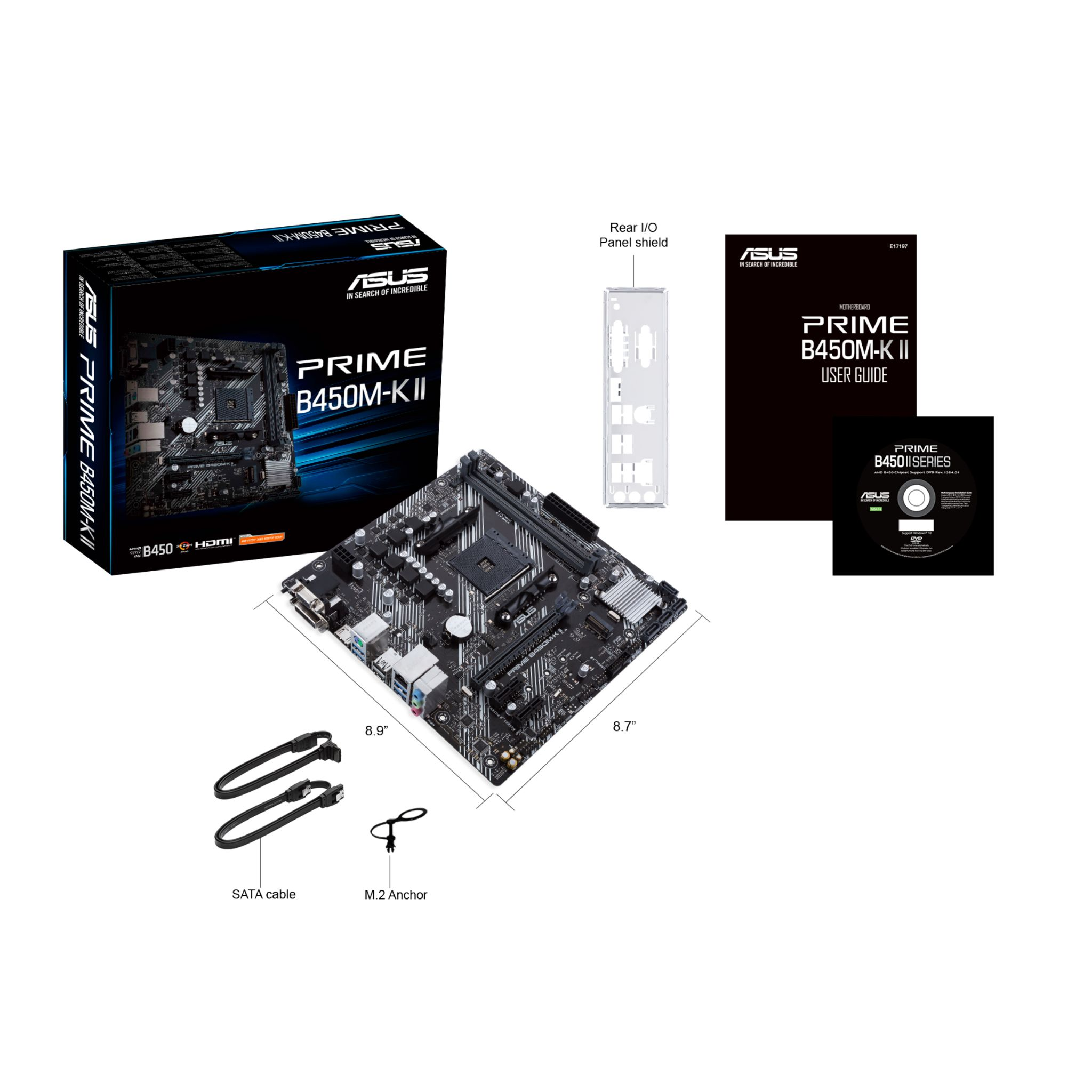 Prime ASUS Mainboards schwarz II B450M-K