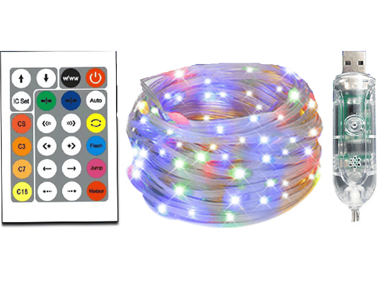 LED 10M Sprachaktivierter Stripes, white weihnachtliches Lichtstreifen-USB: Bluetooth&APP-Steuerung, Atmosphärenlicht UWOT