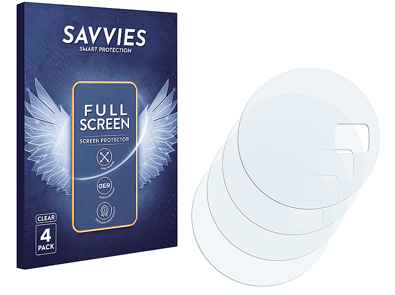 SAVVIES 4x Flex Full-Cover 3D Curved Schutzfolie(für Rolex Submariner (Date))