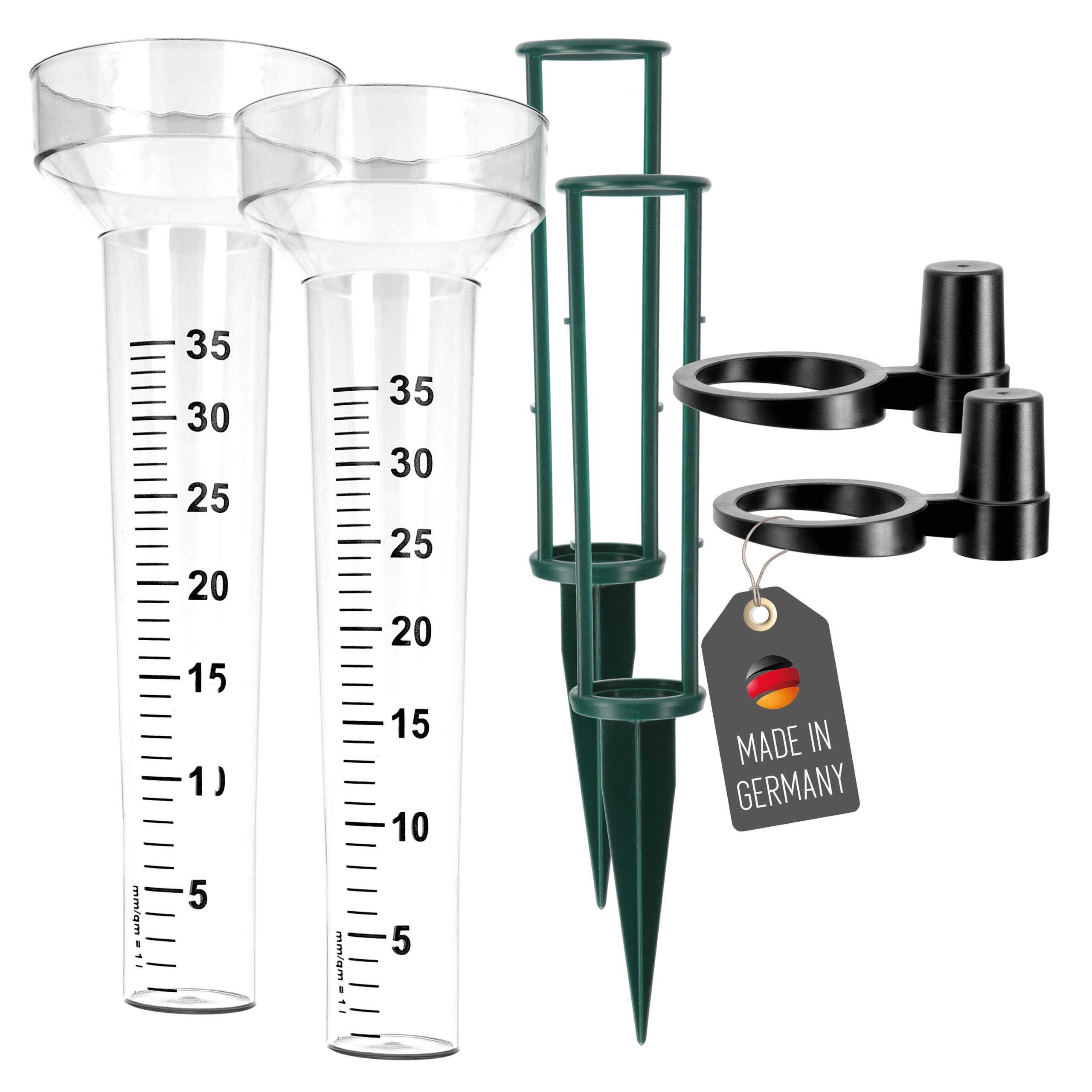 Hygrothermometer LANTELME 2 Stück Halter Erdspieß mit und Regenmesser